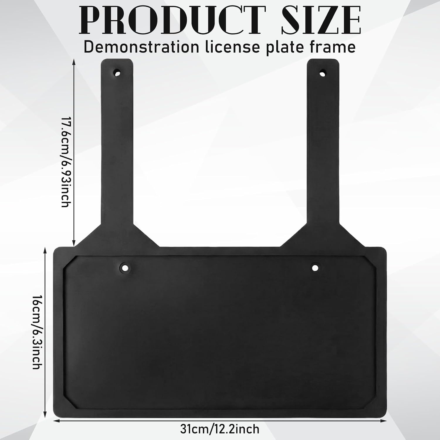 image:imageOutus 2 Pcs Rubber Demo License Plate Holder for Car Dealers Hanging Drive Tag Bracket Frame Cover for Test Drive Temporary Vehicle Dealership2