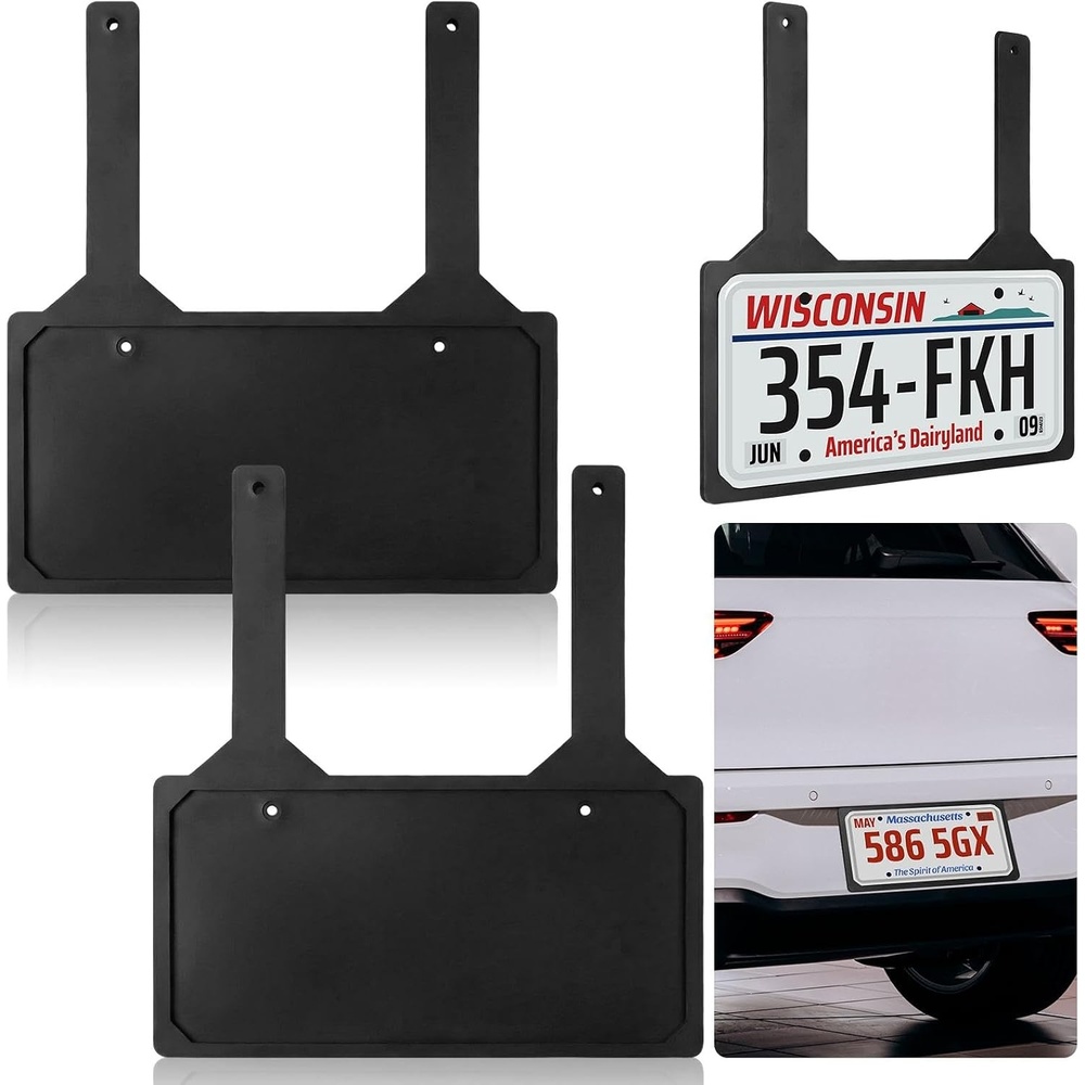 image:imageOutus 2 Pcs Rubber Demo License Plate Holder for Car Dealers Hanging Drive Tag Bracket Frame Cover for Test Drive Temporary Vehicle Dealership2