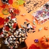image:imageOutus 100 Pcs Halloween Cellophane Bags Trick or Treat Halloween Clear Plastic Candy Gift Treat Bags with 200pcs Orange and Silver Twist Ties for Kids Party Favors Supplies 4 Styles