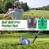 image:imageOutus 2 Pack Golf Ball Line Marker Tool Marking Putting Alignment Tool Golf Ball Liner Drawing Marker for Men and WomenBlack and Green