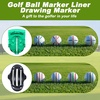 image:imageOutus 2 Pack Golf Ball Line Marker Tool Marking Putting Alignment Tool Golf Ball Liner Drawing Marker for Men and WomenBlack and Green