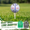 image:imageOutus 2 Pack Golf Ball Line Marker Tool Marking Putting Alignment Tool Golf Ball Liner Drawing Marker for Men and WomenBlack and Green