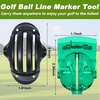 image:imageOutus 2 Pack Golf Ball Line Marker Tool Marking Putting Alignment Tool Golf Ball Liner Drawing Marker for Men and WomenBlack and Green