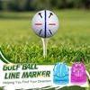 image:imageOutus 2 Pack Golf Ball Line Marker Tool Marking Putting Alignment Tool Golf Ball Liner Drawing Marker for Men and WomenPurple and Blue