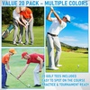 image:imageOutus 20 Pack Plastic Golf Tees with Soft Rubber Top 3 14 Inch Golf Tees Reduce Friction amp Side Spin Stable Ball Support for Drivers amp Irons Practice amp Tournament Use Multiple Colors
