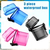 image:imageOutus 3 Pcs Waterproof ID Badge Holder Case with Waterproof Buckle 472 x 295 x 157 Inches Floating Sport Case Locker with Adjustable Hanging Rope Plastic Card Dry BoxClear Gray Blue ClassicRose  Blue  Black