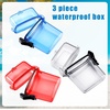 image:imageOutus 3 Pcs Waterproof ID Badge Holder Case with Waterproof Buckle 472 x 295 x 157 Inches Floating Sport Case Locker with Adjustable Hanging Rope Plastic Card Dry BoxClear Gray Blue ClassicClear Blue Red
