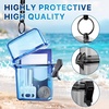 image:imageOutus 3 Pcs Waterproof ID Badge Holder Case with Waterproof Buckle 472 x 295 x 157 Inches Floating Sport Case Locker with Adjustable Hanging Rope Plastic Card Dry BoxClear Gray Blue ClassicClear  Gray  Blue
