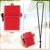 image:imageOutus 3 Pcs Waterproof ID Badge Holder Case with Waterproof Buckle 472 x 295 x 157 Inches Floating Sport Case Locker with Adjustable Hanging Rope Plastic Card Dry BoxClear Gray Blue ClassicRed  Black  Yellow