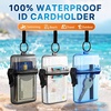 image:imageOutus 3 Pcs Waterproof ID Badge Holder Case with Waterproof Buckle 472 x 295 x 157 Inches Floating Sport Case Locker with Adjustable Hanging Rope Plastic Card Dry BoxClear Gray Blue ClassicClear  Gray  Blue