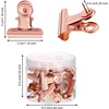 image:imageOutus 30 Pcs Push Pins Clips Thumb Tacks with Clips Cork Board Tacks for School Artworks Projects on Cork Photos Documents on Bulletin Board No Holes for Paper Back to School SuppliesBlackRose Gold