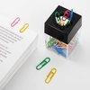 image:imageOutus 4 Pieces Magnetic Paper Clip Dispenser Holder Paperclip Dispenser for Desk School OfficeBlackBlack