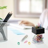 image:imageOutus 4 Pieces Magnetic Paper Clip Dispenser Holder Paperclip Dispenser for Desk School OfficeBlackBlack