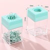 image:imageOutus 4 Pieces Magnetic Paper Clip Dispenser Holder Paperclip Dispenser for Desk School OfficeBlackLight Green