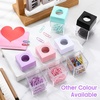 image:imageOutus 4 Pieces Magnetic Paper Clip Dispenser Holder Paperclip Dispenser for Desk School OfficeBlackPurple