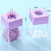 image:imageOutus 4 Pieces Magnetic Paper Clip Dispenser Holder Paperclip Dispenser for Desk School OfficeBlackPurple