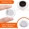 image:imageOutus 45 Pieces Bright Round Whiteboard Magnets 3 cm Refrigerator Magnets Dry Board Mini Fridge Teacher Supplies for Home OfficesClear