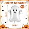 image:imageOutus 5 Pcs Halloween Pumpkin Foil Balloons 158 x 169 Inch Pumpkin Shaped Large Foil Balloons for Trick or Treat Halloween Birthday Party Decoration Photo Prop SuppliesGhost