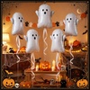 image:imageOutus 5 Pcs Halloween Pumpkin Foil Balloons 158 x 169 Inch Pumpkin Shaped Large Foil Balloons for Trick or Treat Halloween Birthday Party Decoration Photo Prop SuppliesGhost
