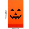image:imageOutus 50 Pieces Halloween Jack O Lantern Pumpkin Treat Bags Flat Cellophane Orange Treat Candy Bags Halloween Plastic Party Favor Decor for Bakery Popcorn Cookie Candy Dessert with Gold Twist Ties50