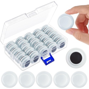 image:imageOutus 45 Pieces Bright Round Whiteboard Magnets 3 cm Refrigerator Magnets Dry Board Mini Fridge Teacher Supplies for Home OfficesWhite