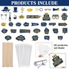 image:imageOutus 36 Pcs Birthday Photo Booth Props Kit Happy Birthday Graduation Wedding Party Favors Supplies Bday Party Decor 40th 50th60th Photobooth Funny Cute Holiday Selfie SuppliesGold and BlackGold and Blue