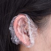 image:imageOutus 100 Pack Clear Disposable Ear Covers Plastic Waterproof Ear Protectors for Shower Hair Dye Bathing100