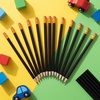 image:imageOutus 144 Pieces Round Pencils Cute HB Graphite Wood Pencils Bulk with Eraser for School Writing Drawing Sketching Wedding Office SuppliesBlackBlack