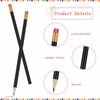 image:imageOutus 144 Pieces Round Pencils Cute HB Graphite Wood Pencils Bulk with Eraser for School Writing Drawing Sketching Wedding Office SuppliesBlackBlack