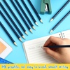 image:imageOutus 144 Pieces Round Pencils Cute HB Graphite Wood Pencils Bulk with Eraser for School Writing Drawing Sketching Wedding Office SuppliesBlackBlue