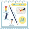 image:imageOutus 144 Pieces Round Pencils Cute HB Graphite Wood Pencils Bulk with Eraser for School Writing Drawing Sketching Wedding Office SuppliesBlackBlue