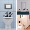 image:imageOutus 15 Pieces Kraken Octopus Toilet Tentacles Wall Decals Decor Sticker Octopus Home Decal Black Sea Creature Wall Art Sticker Tentacles Bathroom Kraken Decal for Toilet Seat