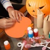 image:imageOutus 30 Pieces Halloween Foam Pumpkins Bulk Pumpkins Shapes Crafts Bulk 6inch DIY Pumpkin Kit for Halloween Art Craft KitTaille unique