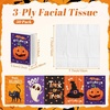 image:imageOutus 50 Pack Halloween Pocket Tissues Travel Size 3 Ply Small Facial Tissues Individual Bulk 400 Sheets for Halloween Trick or Treat Stocking Stuffers Party FavorsOrange