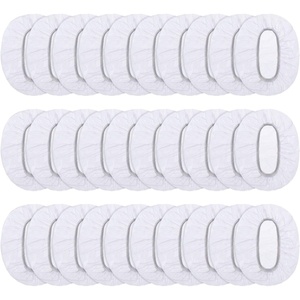 image:imageOutus 100 Pack Clear Disposable Ear Covers Plastic Waterproof Ear Protectors for Shower Hair Dye Bathing100