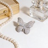 image:image6 PCS Butterfly BroochAlloy Rhinestone Butterfly Brooches and Pins for WomenClassic Silvery Insect PinElegant Lapel Pin for Wedding BirthdaySparkly Crystal Bug Suit Jewelry GiftsSilver