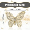 image:image6 PCS Butterfly BroochAlloy Rhinestone Butterfly Brooches and Pins for WomenClassic Silvery Insect PinElegant Lapel Pin for Wedding BirthdaySparkly Crystal Bug Suit Jewelry GiftsGold