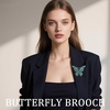 image:imageCrystal Rhinestone Butterfly BroochElegant Butterfly Lapel PinsFashion Exquisite Crystal Animal Shape Brooches Lapel PinsDress Accessories Jewelry Gift for Women Daily DecorationDeep Blue