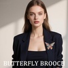image:imageCrystal Rhinestone Butterfly BroochElegant Butterfly Lapel PinsFashion Exquisite Crystal Animal Shape Brooches Lapel PinsDress Accessories Jewelry Gift for Women Daily DecorationColorful