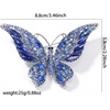 image:imageCrystal Rhinestone Butterfly BroochElegant Butterfly Lapel PinsFashion Exquisite Crystal Animal Shape Brooches Lapel PinsDress Accessories Jewelry Gift for Women Daily DecorationBlue1