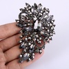 image:imageEVER FAITH Austrian Crystal Wedding Flower Leaf Bouquet Brooch for Women  Costume Party Prom Jewelry for Bride BridesmaidBlack BlackTone