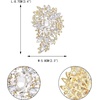 image:imageEVER FAITH Austrian Crystal Wedding Flower Leaf Bouquet Brooch for Women  Costume Party Prom Jewelry for Bride BridesmaidClear GoldPlatedBase