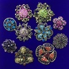 image:imageEzing Lot 36pc Crystal Flower Brooches Pins Wholesale for DIY Wedding Bouquet C