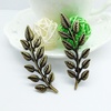 image:imageGentlemen Gold Silver Leaf Brooches Simple Elegant Retro Double Leaf Collar Pin Brooch Gold Silver Plant Leaves BroochesAntique Bronze