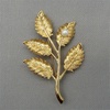 image:imageGentlemen Gold Silver Leaf Brooches Simple Elegant Retro Double Leaf Collar Pin Brooch Gold Silver Plant Leaves BroochesGold Pearl