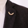 image:imageGentlemen Gold Silver Leaf Brooches Simple Elegant Retro Double Leaf Collar Pin Brooch Gold Silver Plant Leaves BroochesGold Smaller
