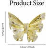 image:imageGold Butterfly Rhinestone Brooch Pin for Women Exquisite Golden Brooch Pin Elegant Dress Broochs Pins Suit Shirt Broochs Pins Butterfly Jewelry Accessories GiftGold 2