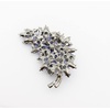 image:imageLAXPICOL Vintage Green Austrian Crystal Flower Leaf Bouquet Clusters Large Big Brooch Pin for Women Gold ToneBlue