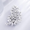 image:imageLAXPICOL Vintage Green Austrian Crystal Flower Leaf Bouquet Clusters Large Big Brooch Pin for Women Gold Toneblack