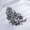 image:imageLAXPICOL Vintage Green Austrian Crystal Flower Leaf Bouquet Clusters Large Big Brooch Pin for Women Gold Toneblack